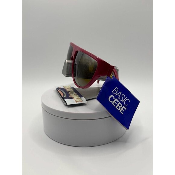 NWT Vintage Cebe Basic Sport Sunglasses | Model 949 | Dark Pink with Mirror - Picture 5 of 10